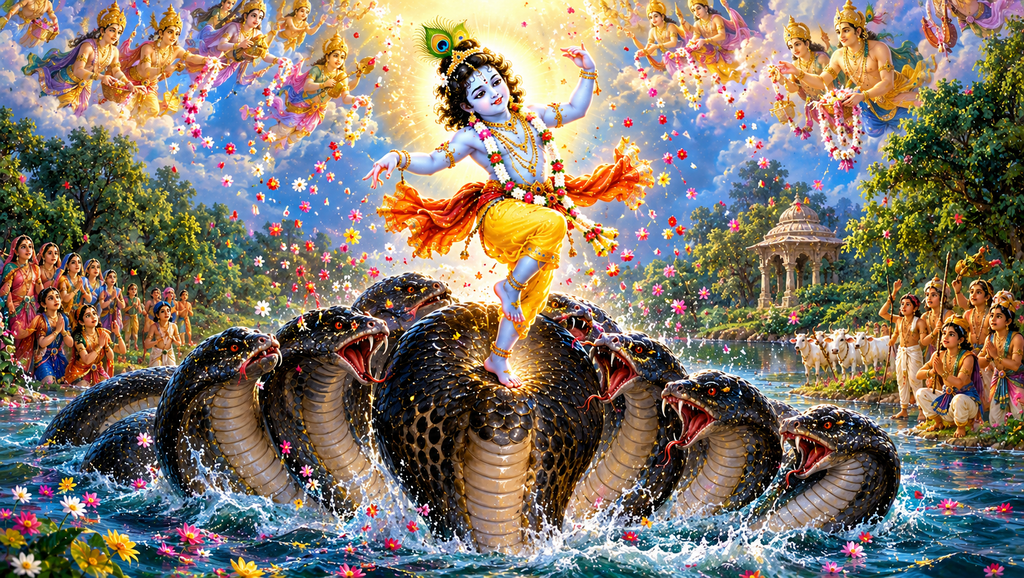 कालिय नाग और श्रीकृष्ण की लीला