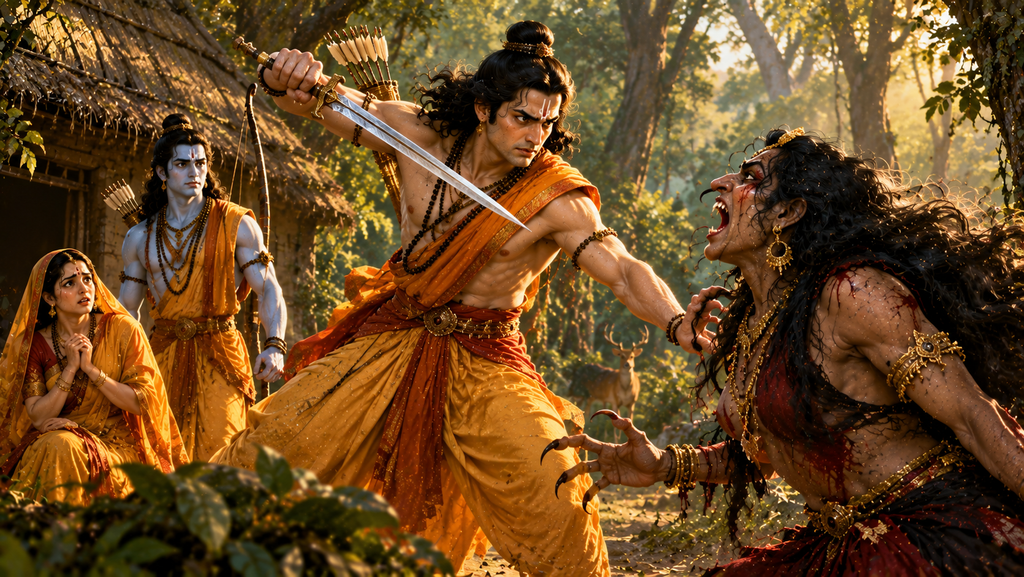 Lakshman and Shurpanakha Episode Ramayan