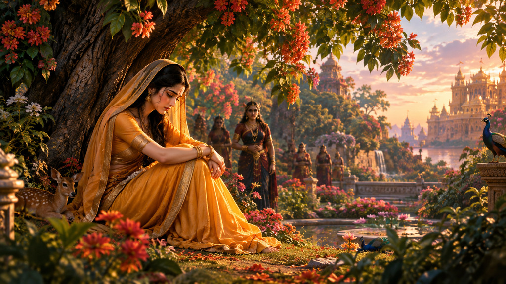 Sita in Ashok Vatika Valmiki Ramayan