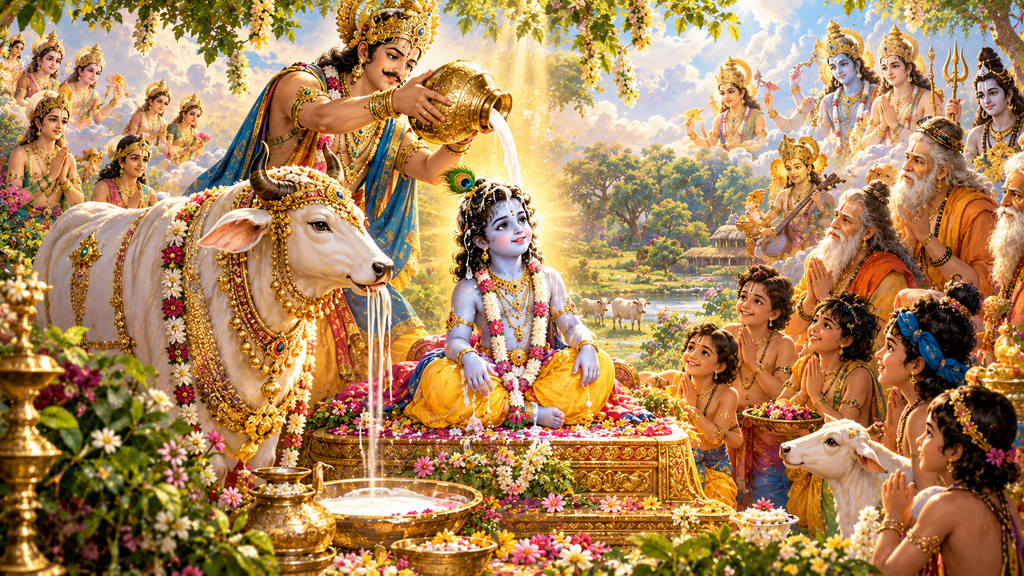 कृष्ण का गोविंद पद पर अभिषेक